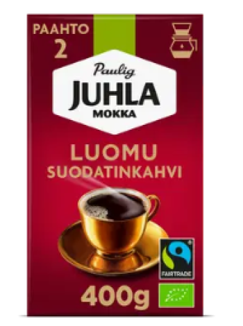 Кофе молотый Paulig Juhla Mokka Luomu 400г  
