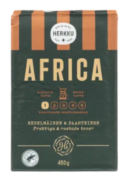 Кофе молотый светлой обжарки Herkku Africa 450 г