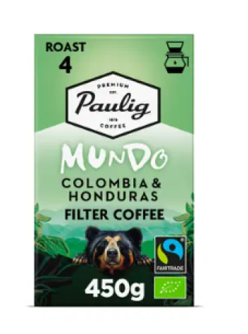 Кофе молотый органический Paulig Mundo Colombia & Honduras 450г