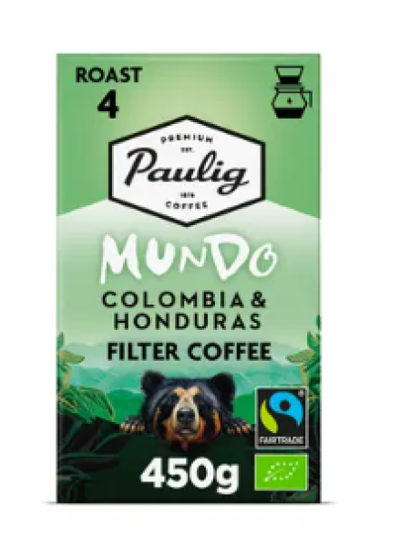 Кофе молотый органический Paulig Mundo Colombia & Honduras 450г