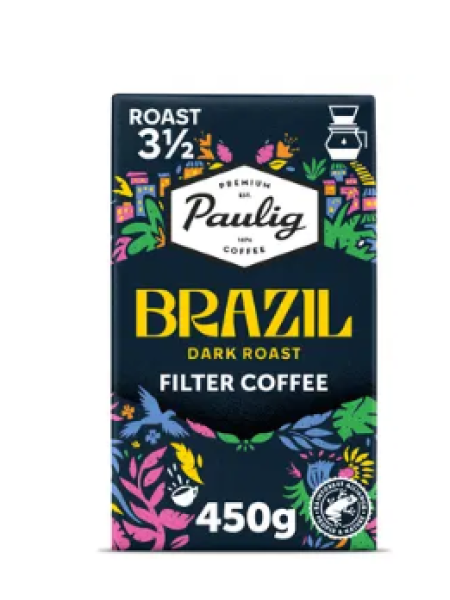 Кофе молотый темный Paulig Brazil Dark Roast 450г
