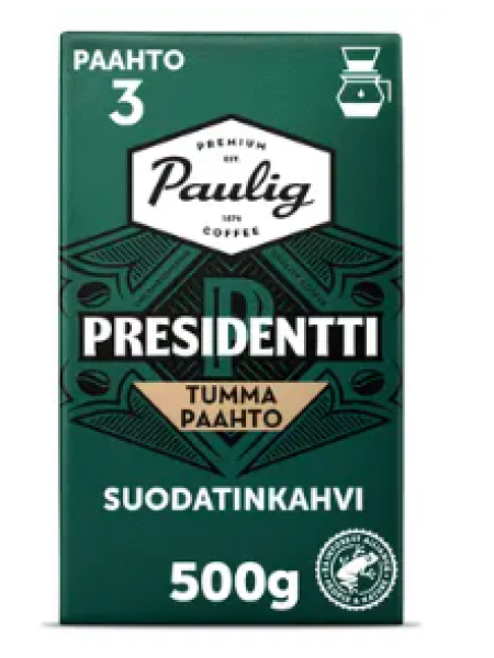 Молотый кофе Presidentti Tumma Paahto 500г