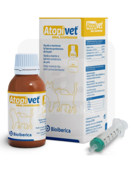 Суспензия для собак и кошек Биоиберика Атопивет Bioiberica Atopivet suukaudne susp. 120 мл