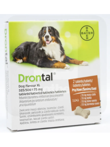 Таблетки для собак от глистов DRONTAL DOG FLAVOUR XL TBL 175MG+525MG+504MG N2