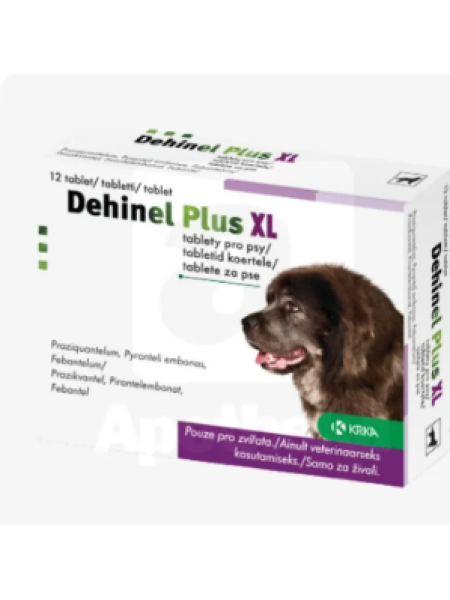 Препаратдля лечения от круглых и ленточных червей у взрослых собак и щенков DEHINEL PLUS XL TABL 175MG+525MG+504MG N12