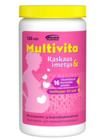 Витамины для беременных и кормящих MULTIVITA RASKAUS JA IMETYS 120 шт