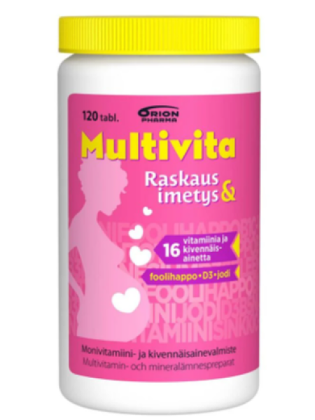 Витамины для беременных и кормящих MULTIVITA RASKAUS JA IMETYS 120 шт