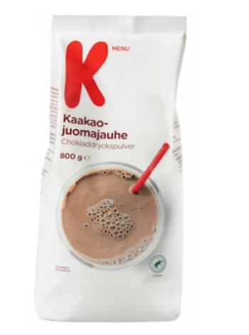 Порошок для приготовления какао-напитка K-Menu kaakaojuomajauhe 800 г