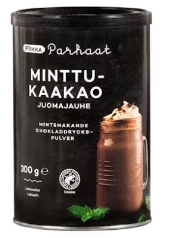 Порошок для приготовления мятного какао-напитка Pirkka Parhaat minttukaakaojuomajauhe 300г