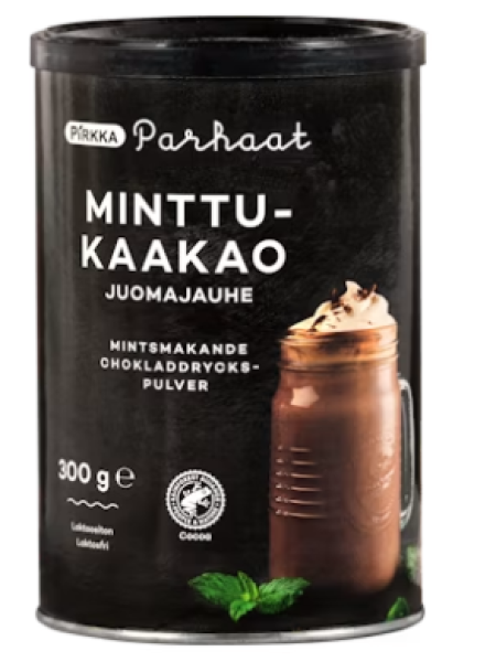 Порошок для приготовления мятного какао-напитка Pirkka Parhaat minttukaakaojuomajauhe 300г