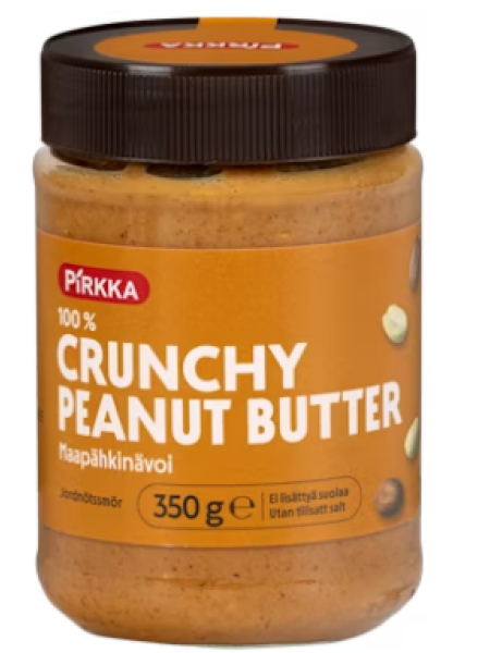 Хрустящяя арахисовая паста Pirkka 100% Crunchy Peanut Butter maapähkinävoi 350 г