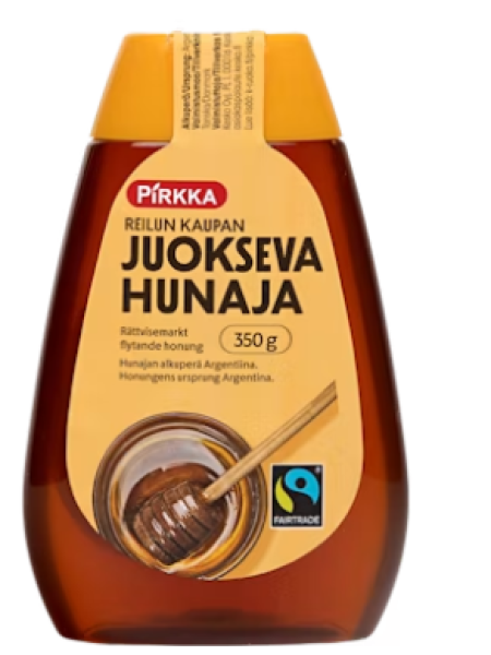 Мёд Pirkka Reilun kaupan juokseva hunaja 350 г