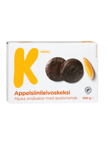 Печенье с апельсиновым джемом K-Menu appelsiinileivoskeksi 300 г