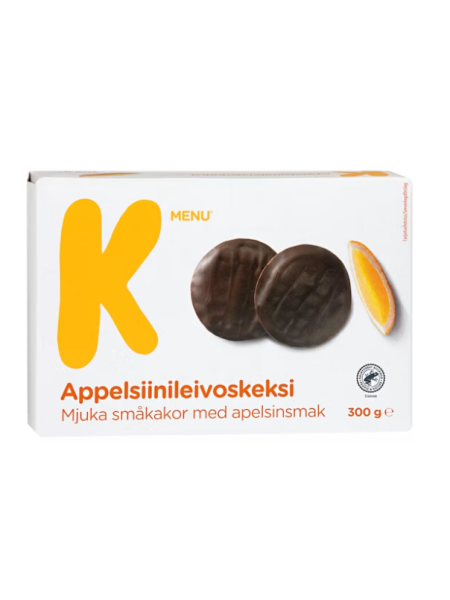 Печенье с апельсиновым джемом K-Menu appelsiinileivoskeksi 300 г