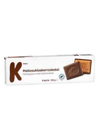 Печенье с молочным шоколадом K-Menu maitosuklaakerroskeksi 125 г 