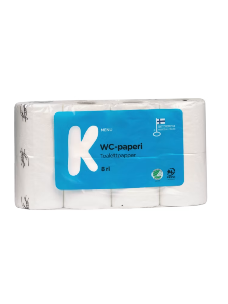 Туалетная бумага K-Menu WC-paperi 8шт