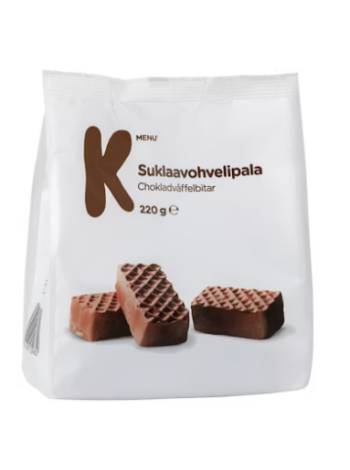 Вафли в шоколаде K-Menu suklaavohvelipala 220 г
