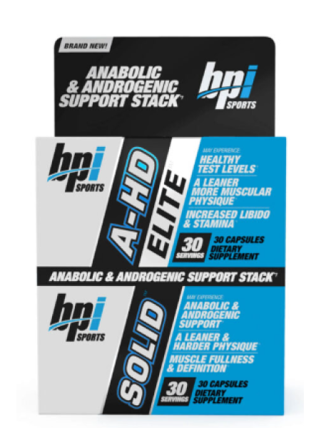 Комплект для повышения естественного уровня тестостерона Bpi Sports A-HD ELITE / SOLID  30+30 шт
