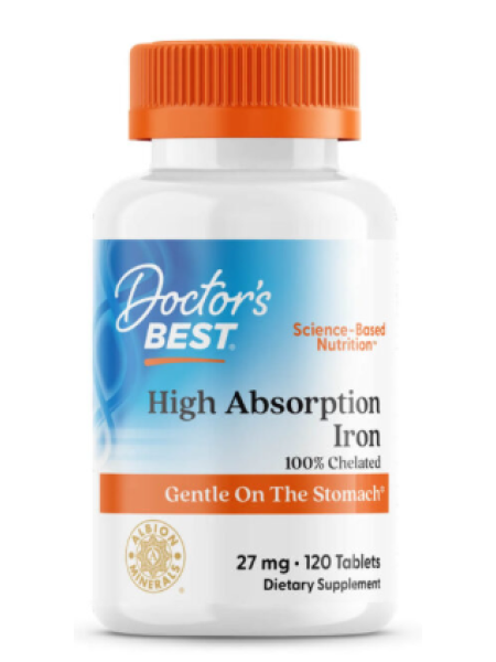 Биологически активная добавка Doctor’s BEST High Absorption Iron 27 mg 120 таб