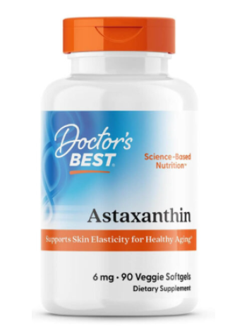 Пищевая добавка для поддержания эластичности кожи Астаксантин Doctor's Best 90 таб