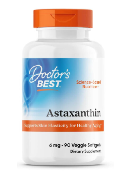 Пищевая добавка для поддержания эластичности кожи Астаксантин Doctor's Best 90 таб
