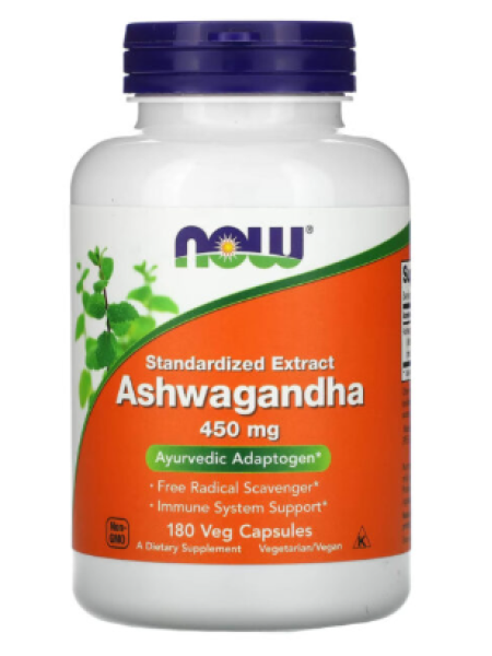 Биологически активная добавка NOW Ashwagandha 450 mg 180 таб