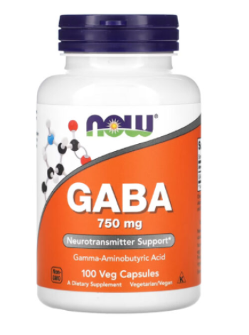 Биологически активная добавка NOW GABA 750 мг 100 таб