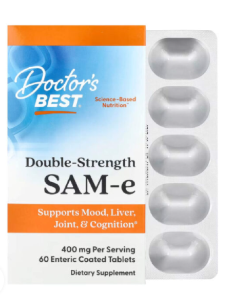 Биологически активная добавка Doctor’s Best Double Strength SAM-e 400 mg  60 таб