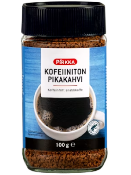 Растворимый кофе без кофеина Pirkka kofeiiniton 100 г