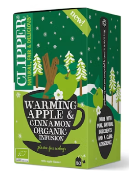 Органический чай Clipper Luomu Warming tee 20шт / 40г яблоко корица