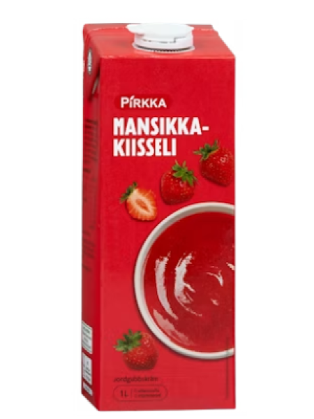 Клубничный кисель Pirkka mansikkakiisseli 1л  