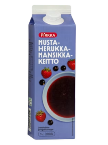 Кисель Pirkka mustaherukka-mansikkakeitto 1 л черная смородина и клубника