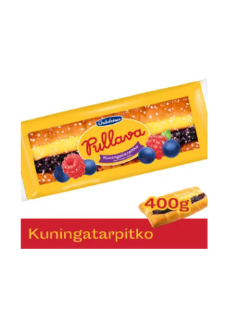 Пирог с черникой и малиной Oululainen Pullava Kuningatarpitko 420г