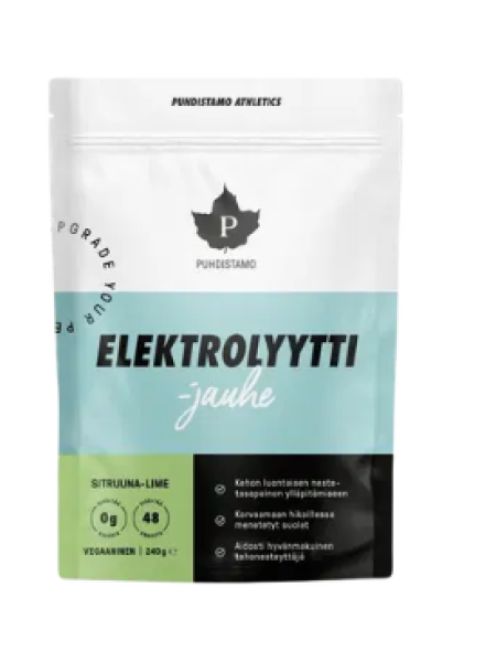 Электролитный порошок со вкусом лимона и лайма Puhdistamo Elektrolyyttijauhe Sitruuna Lime 240 г