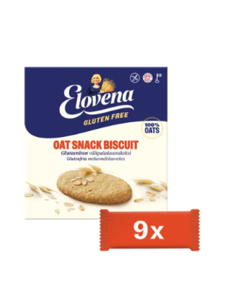 Овсяное печенье Elovena gluteeniton välipalakaurakeksi 9 х 18 г без глютена 