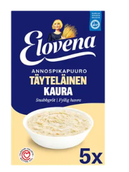 Каша овсяная быстрого приготовления Elovena täyteläinen kaura 200 г