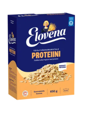 Цельнозерновая овсянка + белок Elovena täysjyväkaurahiutale +proteiini 650 г