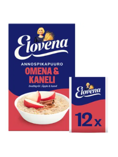 Каша быстрого приготовления Elovena omena & kaneli annospikapuuro 420 г яблоко и корица