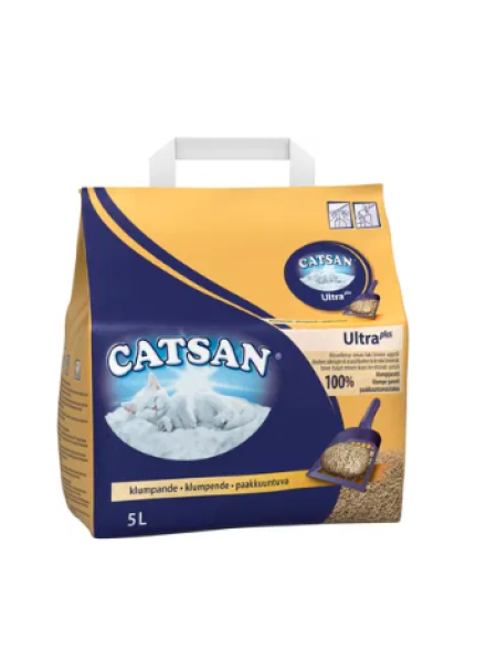 Наполнитель для кошачьего туалета Catsan Ultra 5л комкующийся порошок