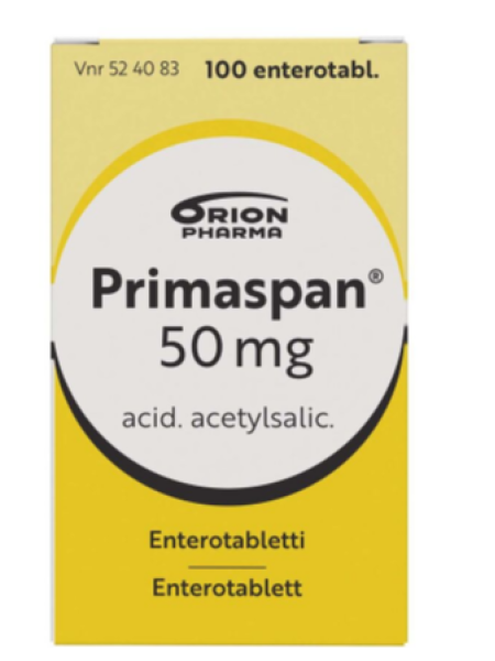 Гастрорезистентные таблетки Primaspan 50мг 100таб