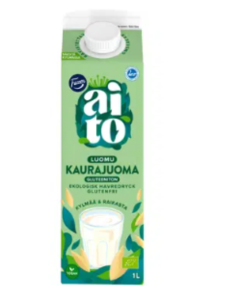 Органический безглютеновый овсяный напиток Fazer Aito Kaurajuoma Luomu 1 л