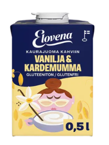 Овсяный напиток о вкусом ванили и кардамона Elovena vanilja & kardemumma 0,5 л