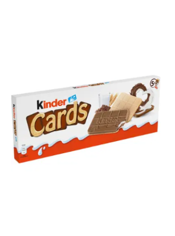 Вафли Kinder Cards с молочной и какао-начинкой 2 шт x 5 г