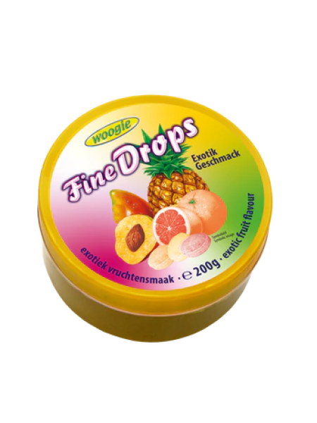 Леденцы с экзотическим вкусом Woogie Fine Drops Exotic 200 г