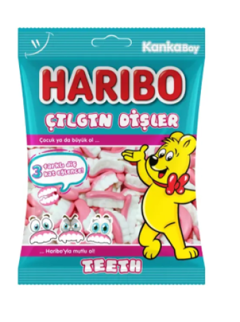 Жевательный мармелад в форме забавных зубов Haribo Cilgin Disler Teeth 80 г