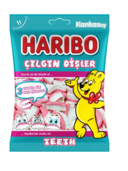 Жевательный мармелад в форме забавных зубов Haribo Cilgin Disler Teeth 80 г