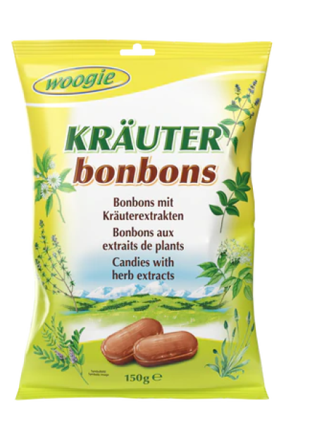 Конфеты с травами при кашле и простуде Woogie Krauter Bondos 150г