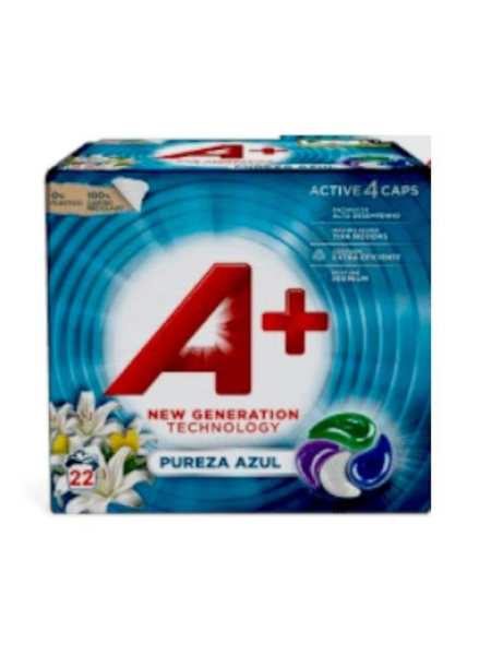 Гелевые капсулы для стирки A+ 4в1 Pureza Azul 22 шт