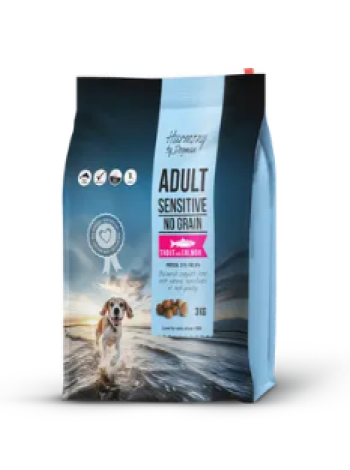 Беззерновой корм для собак Dogman Harmony Adult Sensitive с лососем 3 кг