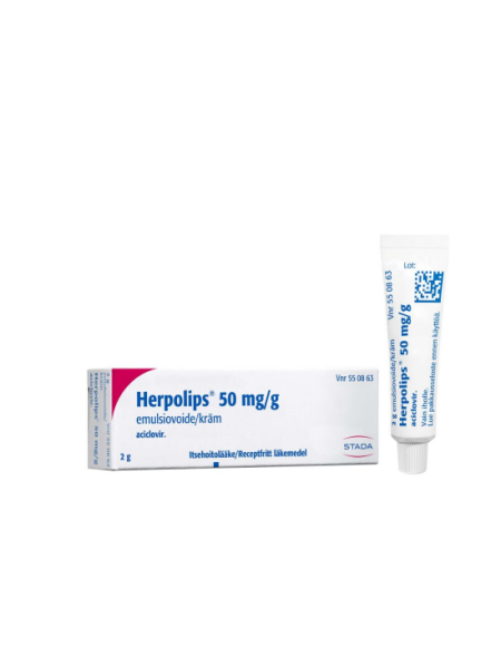 Крем эмульсия для борьбы с герпесом HERPOLIPS 50 mg/g 2г